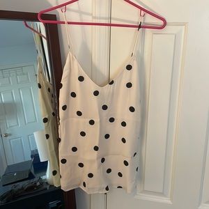 Something Navy Polka Dot Camisole (fully lined)
